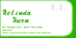 melinda wurm business card